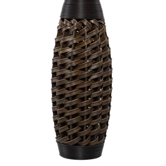 Brown Rattan Coastal Style Vase, 48" X 12" X 12" 5 Brown Rattan Coastal Style Vase, 48" X 12" X 12" - Image 5