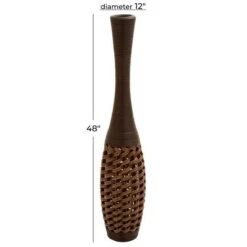 Brown Rattan Coastal Style Vase, 48" X 12" X 12" 16 Brown Rattan Coastal Style Vase, 48" X 12" X 12" -Michaels Shop D502657S 7