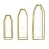 CosmoLiving By Cosmopolitan Set Of 3 Gold Stainless Steel Glam Vase, 13" X 5" X 5"