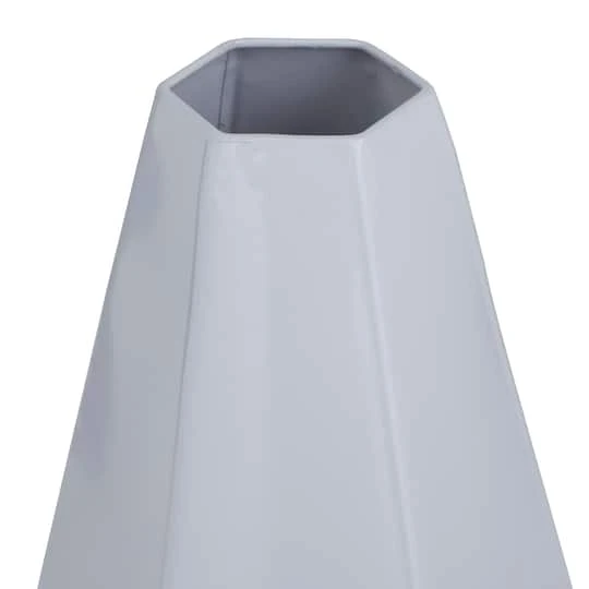 CosmoLiving By Cosmopolitan White Iron Contemporary Vase, 12" X 10" 4 CosmoLiving By Cosmopolitan White Iron Contemporary Vase, 12" X 10" - Image 4