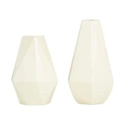 CosmoLiving By Cosmopolitan Cream Iron Contemporary Vase, 12" X 10" -Michaels Shop D507798S 1 1