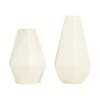 CosmoLiving By Cosmopolitan Cream Iron Contemporary Vase, 12" X 10"
