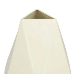 CosmoLiving By Cosmopolitan Cream Iron Contemporary Vase, 12" X 10" -Michaels Shop D507798S 4