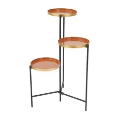 Orange Iron Modern Plantstand, 32" X 22" X 18" -Michaels Shop D508295S 1 1