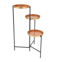 Orange Iron Modern Plantstand, 32" X 22" X 18" -Michaels Shop D508295S 2