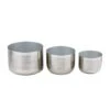 CosmoLiving By Cosmopolitan Iron Modern Planter Set Silver