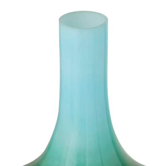 Green Glass Modern Vase, 22" X 12" X 12" 4 Green Glass Modern Vase, 22" X 12" X 12" - Image 4