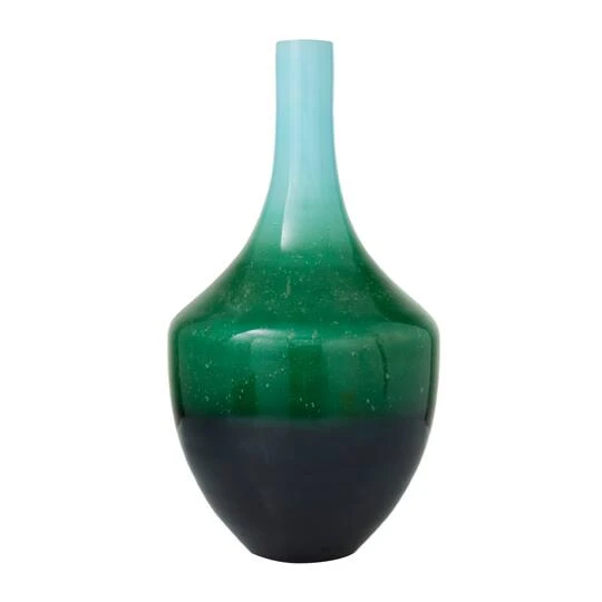 Green Glass Modern Vase, 22" X 12" X 12" 6 Green Glass Modern Vase, 22" X 12" X 12" - Image 6