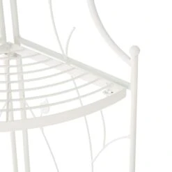 Glitzhome® 3-Tiered Metal Corner Shelf Planter Stand White -Michaels Shop D583517S 7