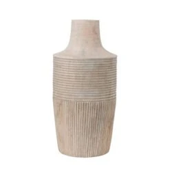 Hello Honey® Decorative Hand-Carved Mango Wood Vase -Michaels Shop D587423S 1 1