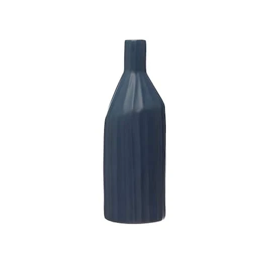 Hello Honey® 11" Navy Ceramic Bottle Vase 1 Hello Honey® 11" Navy Ceramic Bottle Vase
