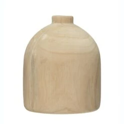 Hello Honey® 9" Decorative Paulownia Wood Vase -Michaels Shop D587944S 1 1
