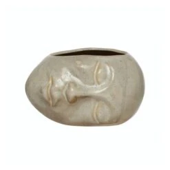 Hello Honey® 6'' Reactive Glaze Stoneware Face Planter