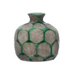 Hello Honey® 5'' Green Terra Cotta Vase With Wax Relief Dots -Michaels Shop D588064S 1 1