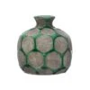 Hello Honey® 5'' Green Terra Cotta Vase With Wax Relief Dots