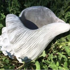 Santa's Workshop 10'' Cement Conch Planter Accent -Michaels Shop D588979S 2