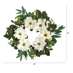 23" Magnolia, Eucalyptus & Berries Wreath -Michaels Shop D590088S 2
