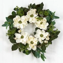 23" Magnolia, Eucalyptus & Berries Wreath -Michaels Shop D590088S 3