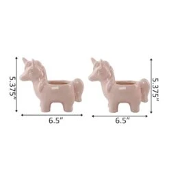 Flora Bunda Pink Ceramic Unicorn Pot Set -Michaels Shop D599995S 2