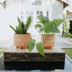 Flora Bunda® Orange Navajo Footed Planter Set -Michaels Shop D600012S 3