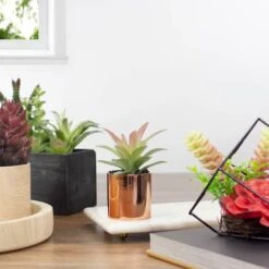 Northlight 5" Green Aloe Plant In Rose Gold Pot 7 Northlight 5" Green Aloe Plant In Rose Gold Pot -Michaels Shop D602895S 2