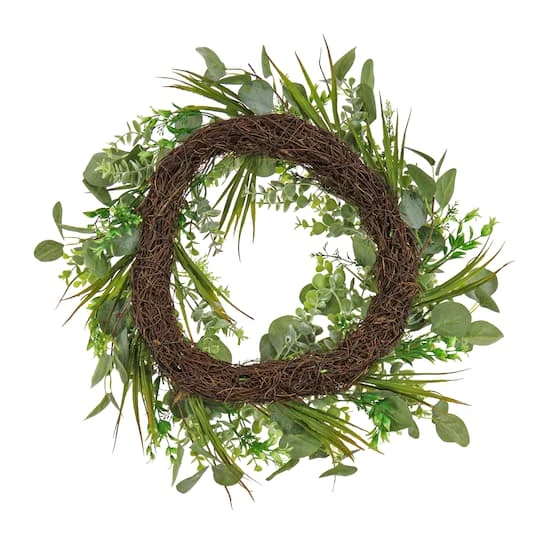 22" Eucalyptus & Grass Wreath 5 22" Eucalyptus & Grass Wreath - Image 5