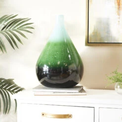 18" Green Glass Modern Vase -Michaels Shop D616595S 7