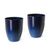 Glitzhome® 17" Eco-Friendly Oversized Faux Ceramic Tall Bowl Planters, 2ct. Cobalt Blue