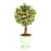 14'' Multicolor Mini Spring Mistletoe Tree With Berries In Potted Pulp