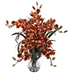 3ft. Large Cymbidium Artificial Arrangement With Vase