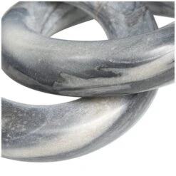 6" Black Marble Geometric Link Chain Sculpture -Michaels Shop D736252S 3