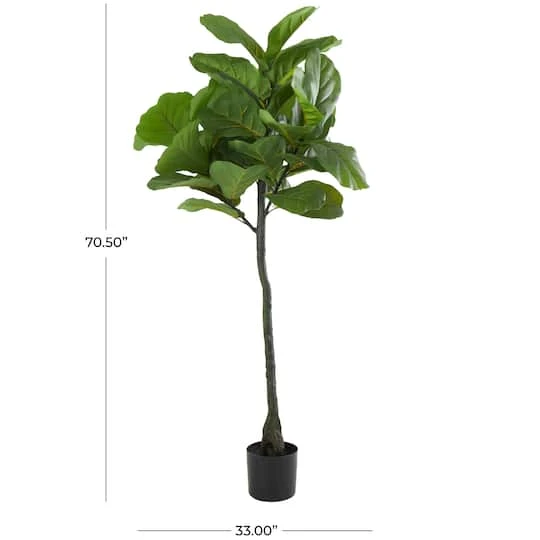 6ft. Potted Green Fiddle Leaf Artificial Tree 6 6ft. Potted Green Fiddle Leaf Artificial Tree - Image 6