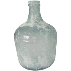 17" Frosted Spanish Bottle Recycled Glass Vase -Michaels Shop D758426S 2