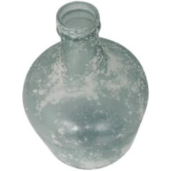 17" Frosted Spanish Bottle Recycled Glass Vase -Michaels Shop D758426S 5
