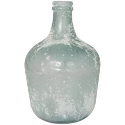 17" Frosted Spanish Bottle Recycled Glass Vase -Michaels Shop D758426S 8