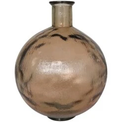 17" Brown Ribbed Spanish Bottle Recycled Glass Vase 19 17" Brown Ribbed Spanish Bottle Recycled Glass Vase -Michaels Shop D758450S 8