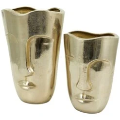 Gold Glam Aluminum Face Vase Set 23 Gold Glam Aluminum Face Vase Set -Michaels Shop D758459S 10