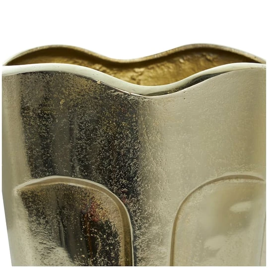 Gold Glam Aluminum Face Vase Set 9 Gold Glam Aluminum Face Vase Set - Image 9