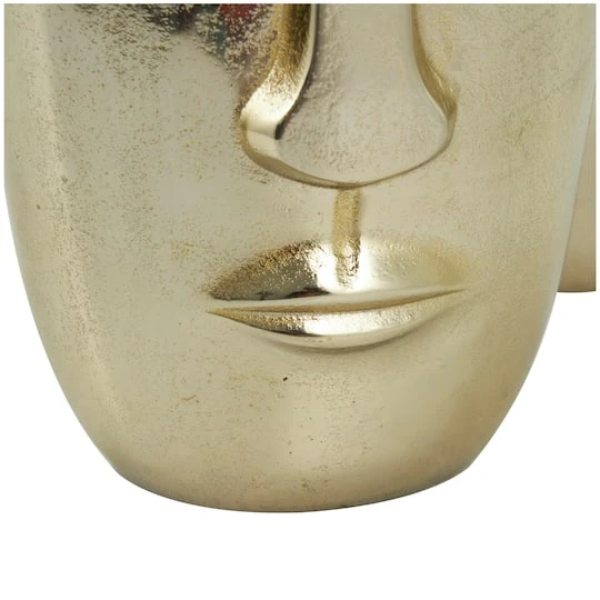 Gold Glam Aluminum Face Vase Set 10 Gold Glam Aluminum Face Vase Set - Image 10