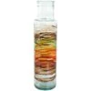 22" Multicolor Swirl Glass Cylinder Vase