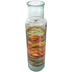 22" Multicolor Swirl Glass Cylinder Vase -Michaels Shop D758466S 2