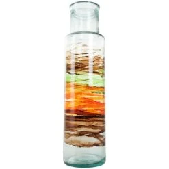 22" Multicolor Swirl Glass Cylinder Vase -Michaels Shop D758466S 3