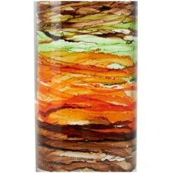 22" Multicolor Swirl Glass Cylinder Vase -Michaels Shop D758466S 5