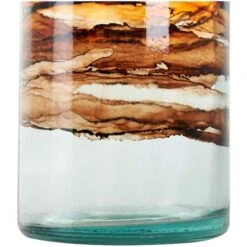 22" Multicolor Swirl Glass Cylinder Vase -Michaels Shop D758466S 6
