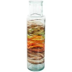 22" Multicolor Swirl Glass Cylinder Vase -Michaels Shop D758466S 7