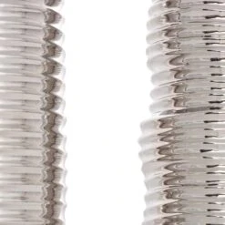 Silver Ceramic Dimensional Ribbed Vase Set 12 Silver Ceramic Dimensional Ribbed Vase Set -Michaels Shop D758492S 4