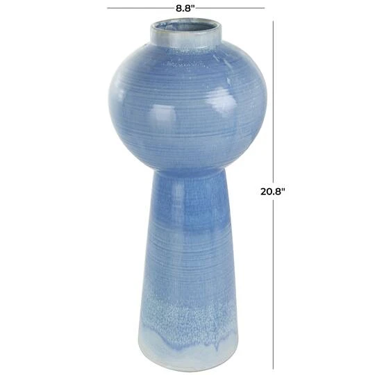21" Blue Ceramic Bubble Inspired Ombre Vase 7 21" Blue Ceramic Bubble Inspired Ombre Vase - Image 7