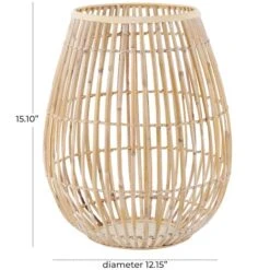 15" Bamboo Handmade Open Frame Round Vase -Michaels Shop D758506S 5