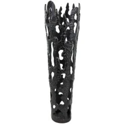 31" Contemporary Aluminum Melting Drip Vase Black 10 31" Contemporary Aluminum Melting Drip Vase Black -Michaels Shop D758516S 3