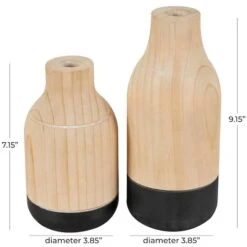 Natural Wood Color Block Vase Set -Michaels Shop D758532S 7